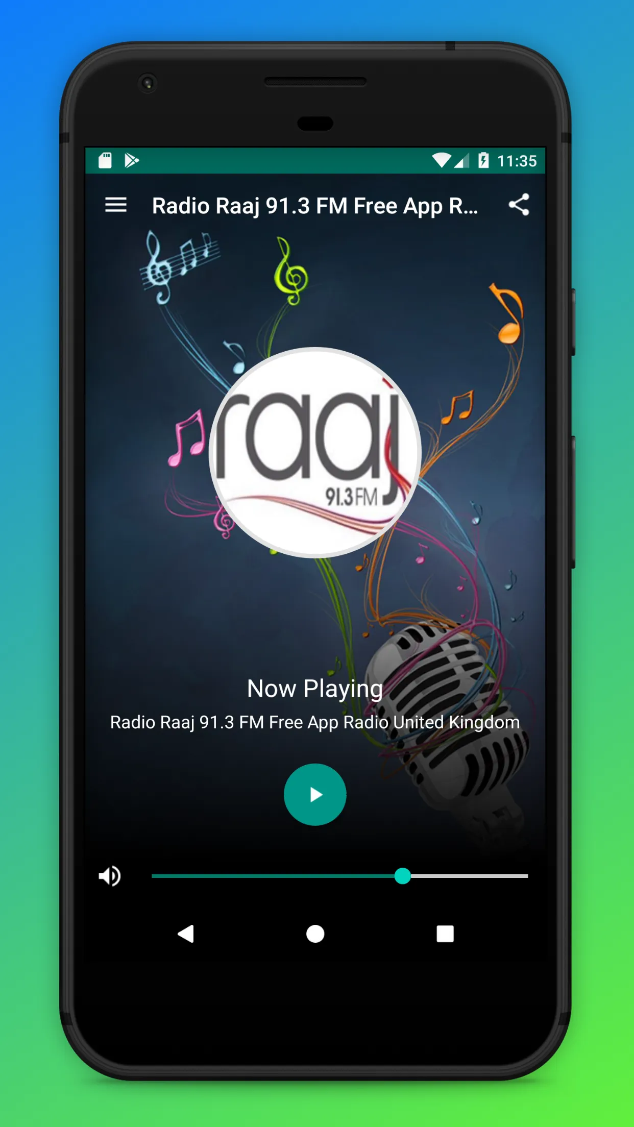 Radio Raaj 91.3 FM App | Indus Appstore | Screenshot