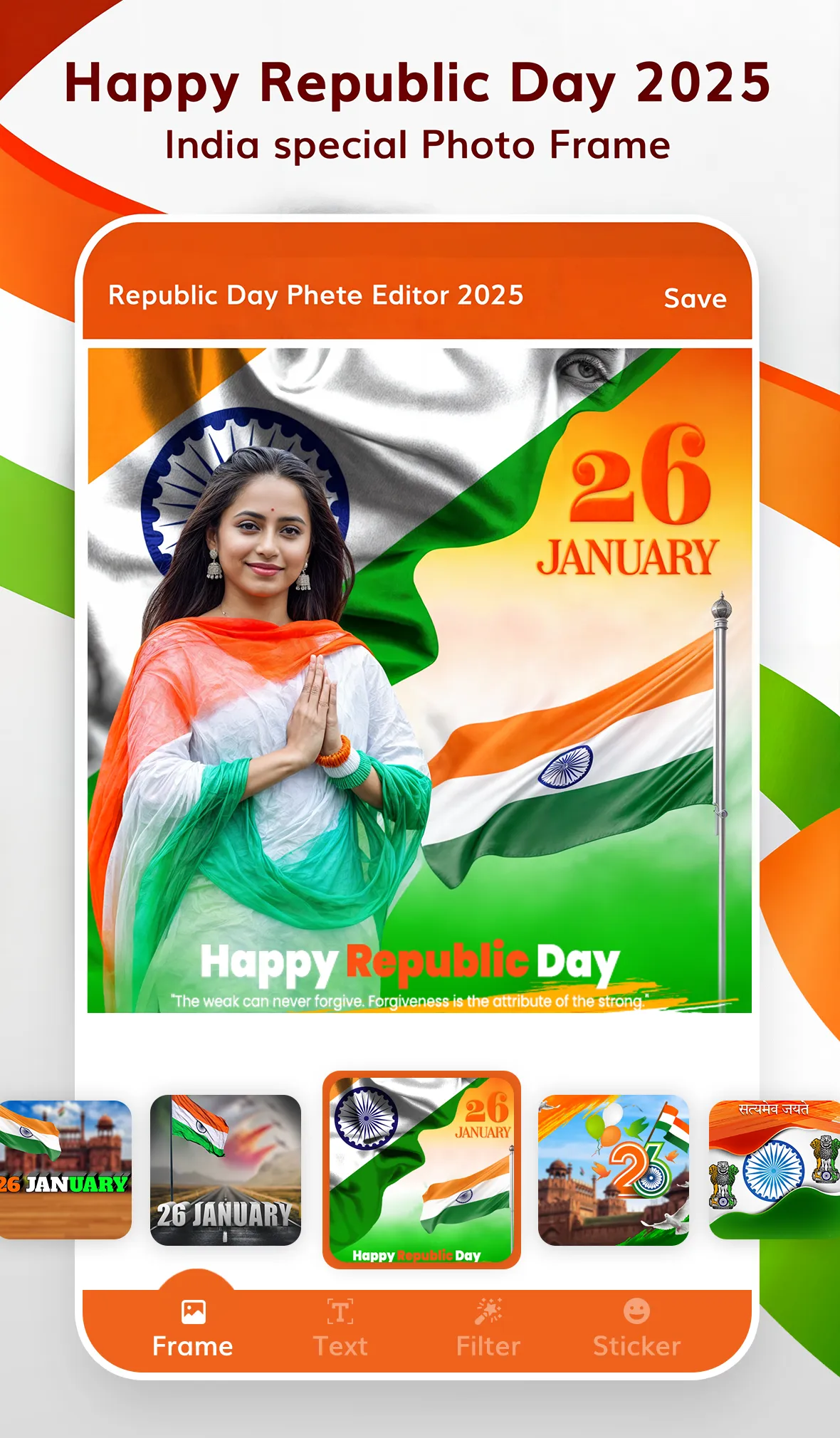 Happy Republic Day Photo Frame | Indus Appstore | Screenshot