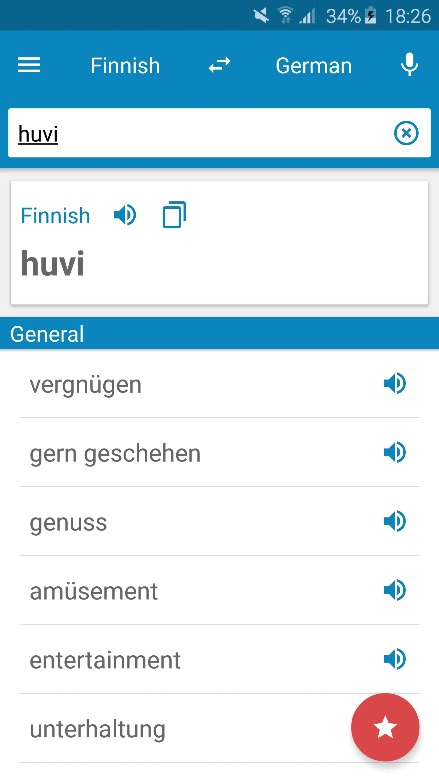 Finnish-German Dictionary | Indus Appstore | Screenshot