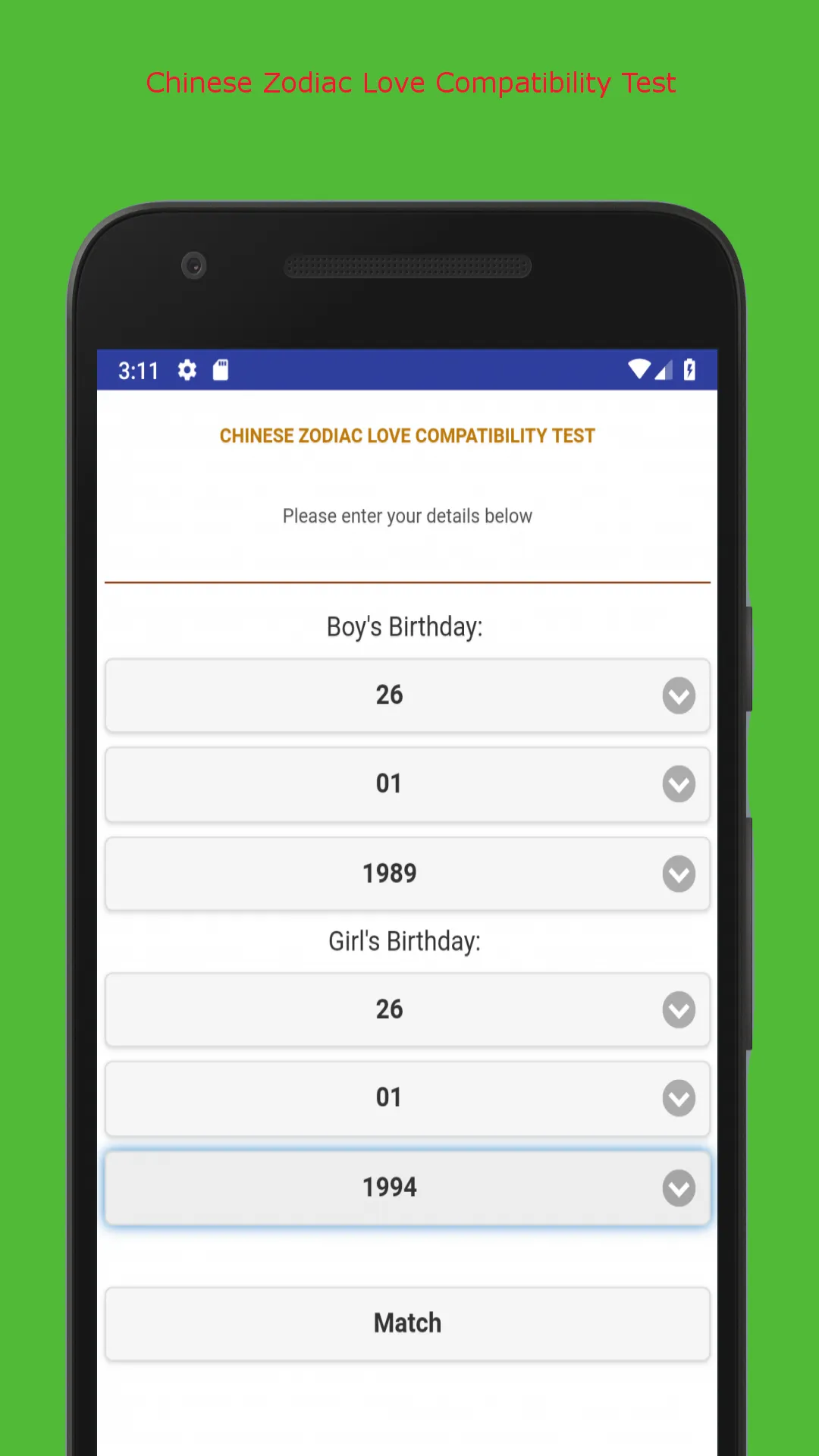 Chinese Zodiac Love Compatibil | Indus Appstore | Screenshot