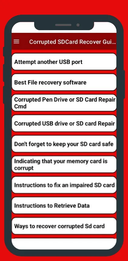 Corrupted SDCard Recover Guide | Indus Appstore | Screenshot