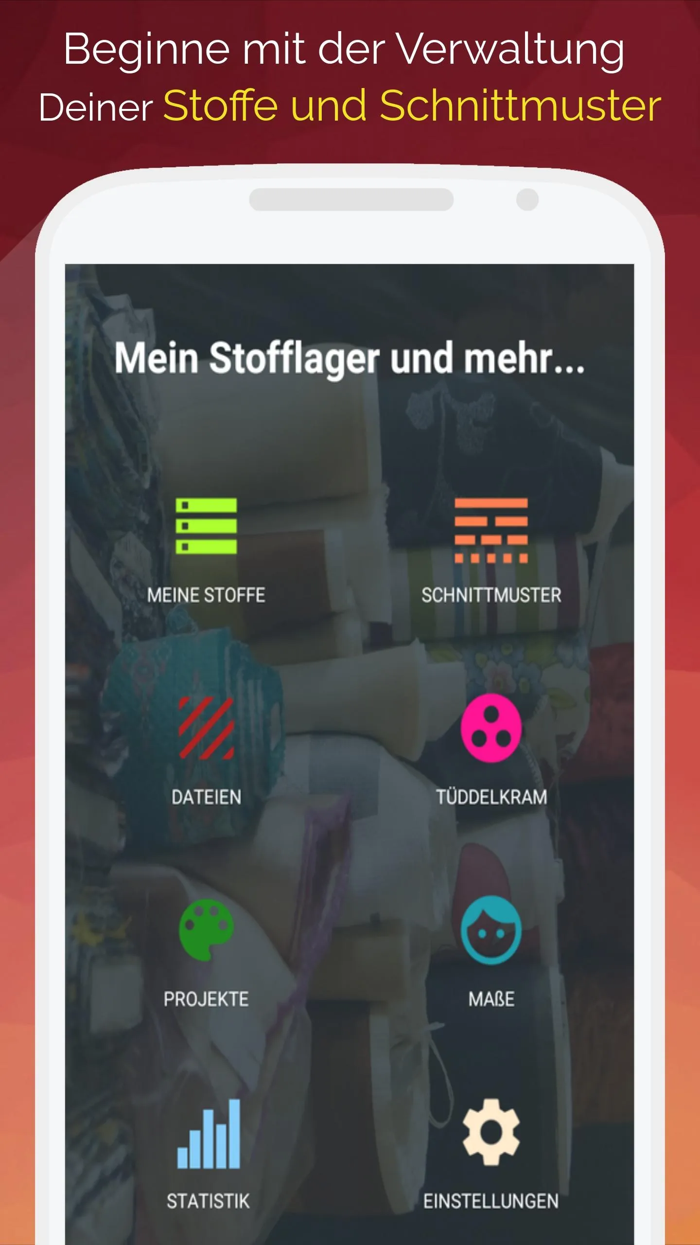 Stofflager und mehr | Indus Appstore | Screenshot