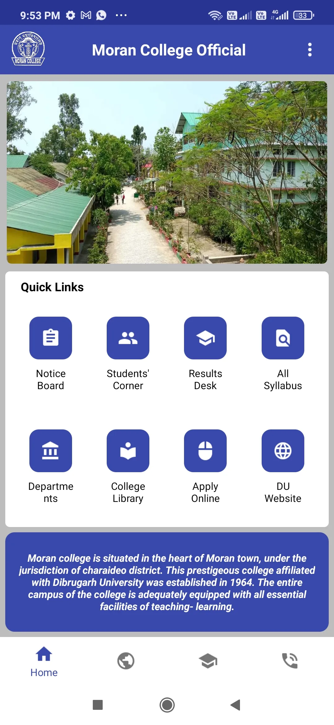 Moran College Official | Indus Appstore | Screenshot