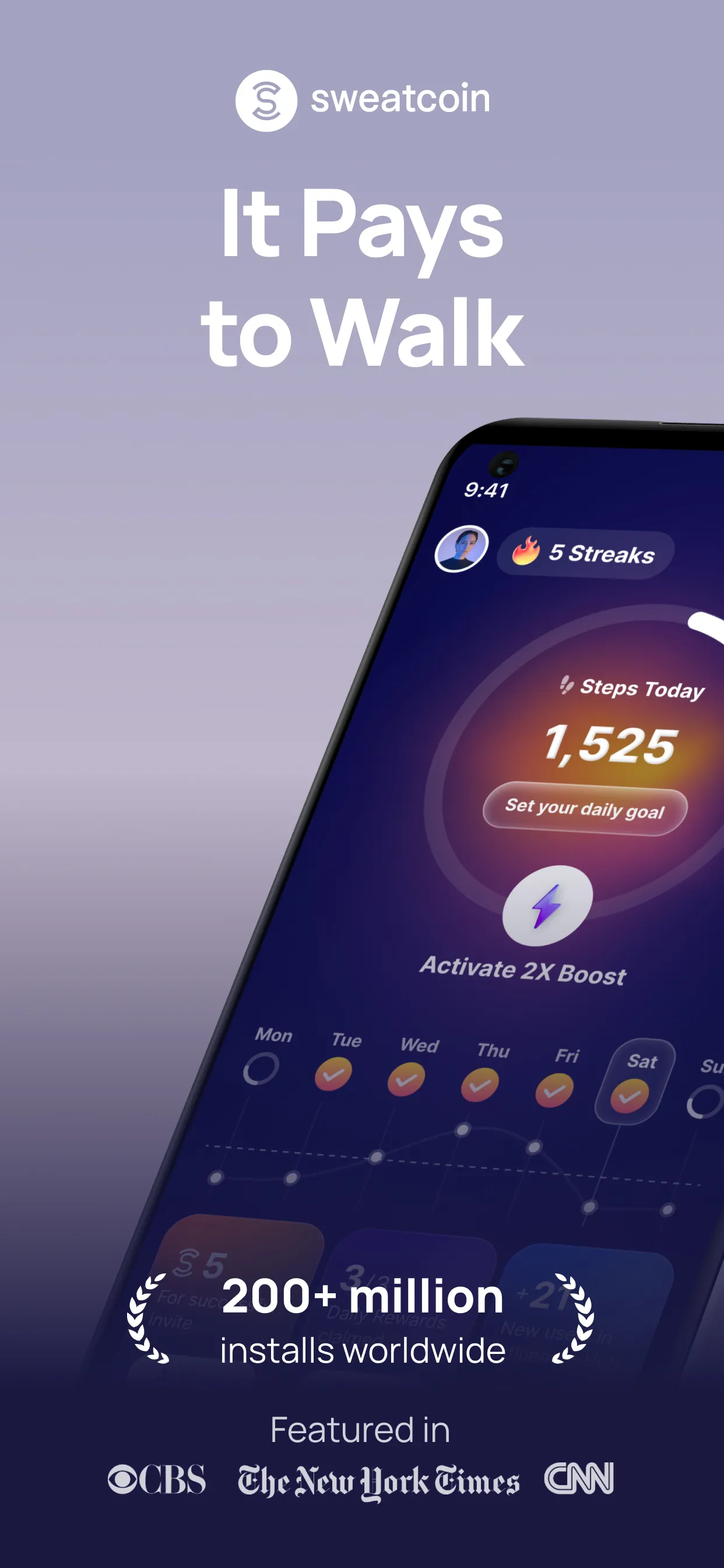 Sweatcoin・Walking Step Counter | Indus Appstore | Screenshot