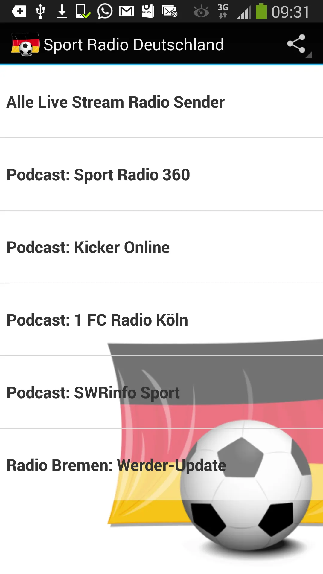 Sport Radio Deutschland | Indus Appstore | Screenshot