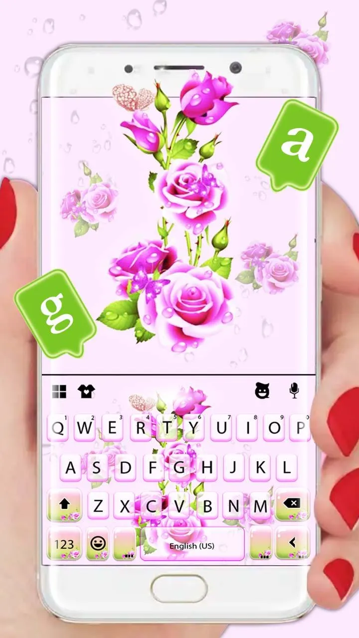 Pink Flowers Theme | Indus Appstore | Screenshot