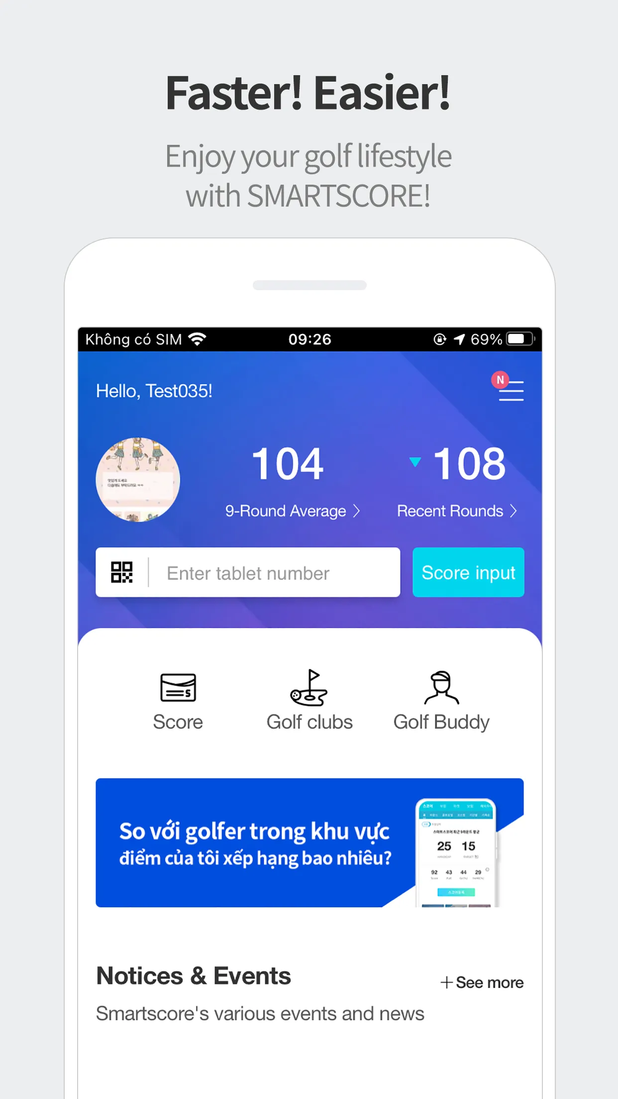 Smartscore-Golf Portal Service | Indus Appstore | Screenshot