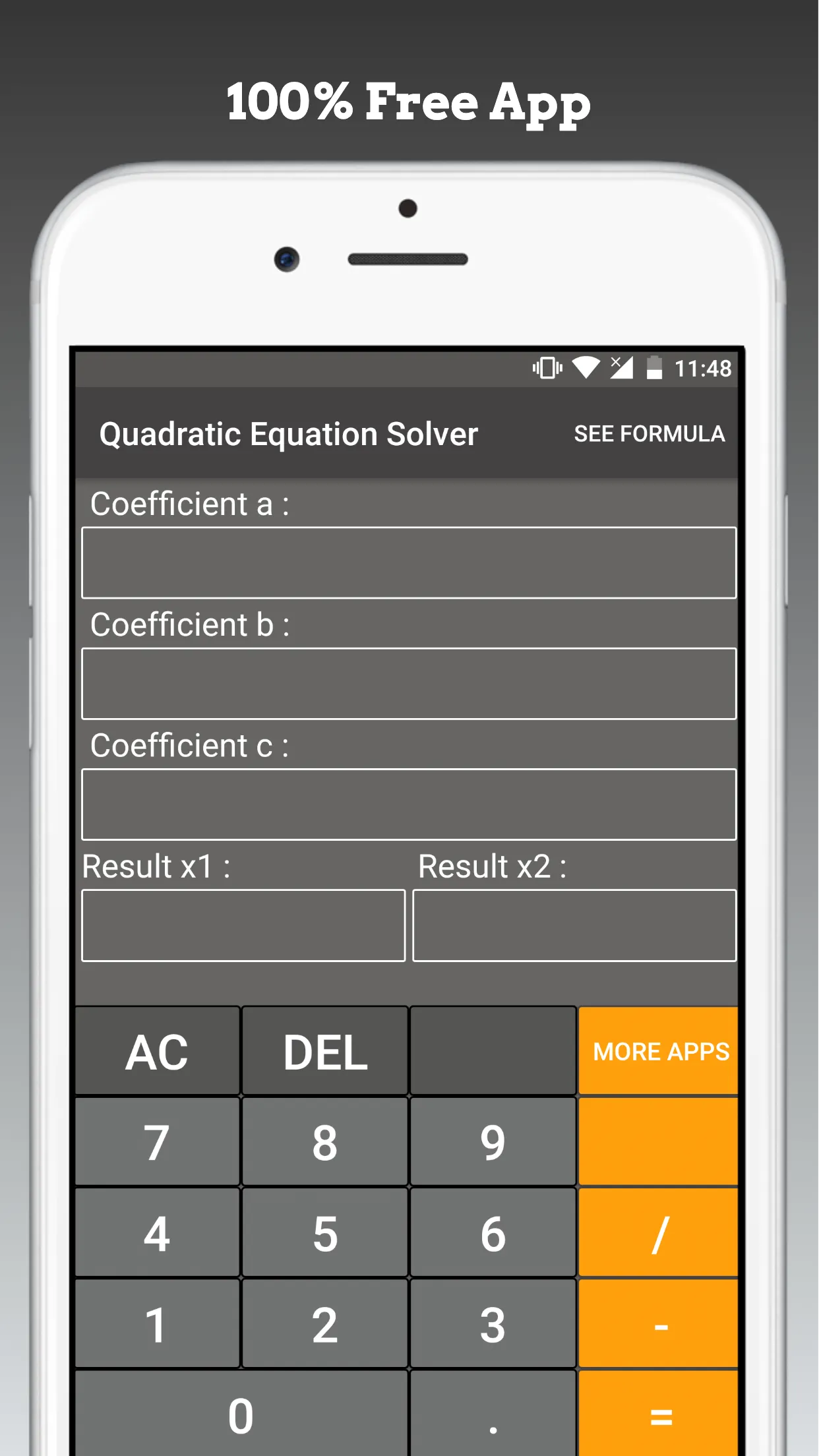 Quadratic Equation Solver | Indus Appstore | Screenshot