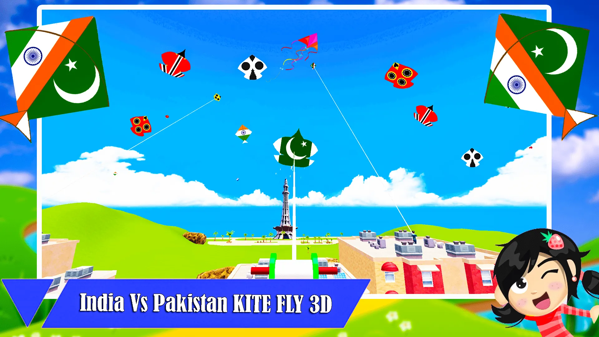 India Vs Pakistan Kite Fly 3D | Indus Appstore | Screenshot