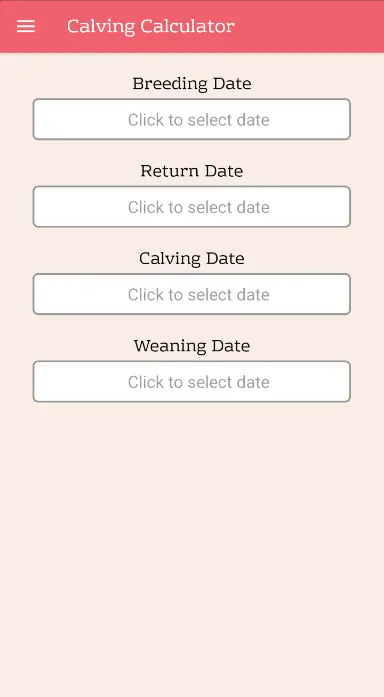 Calving Calculator | Indus Appstore | Screenshot