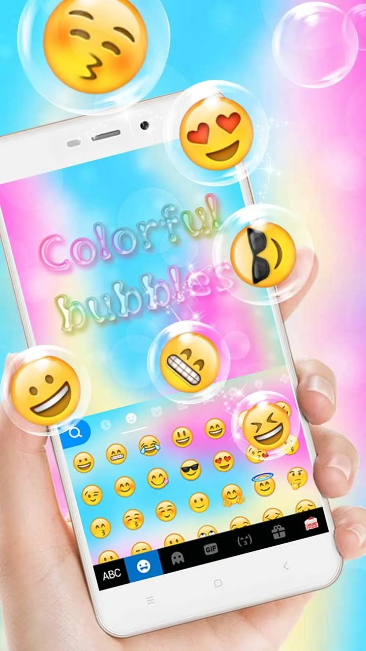 Colorful Bubbles Keyboard Them | Indus Appstore | Screenshot