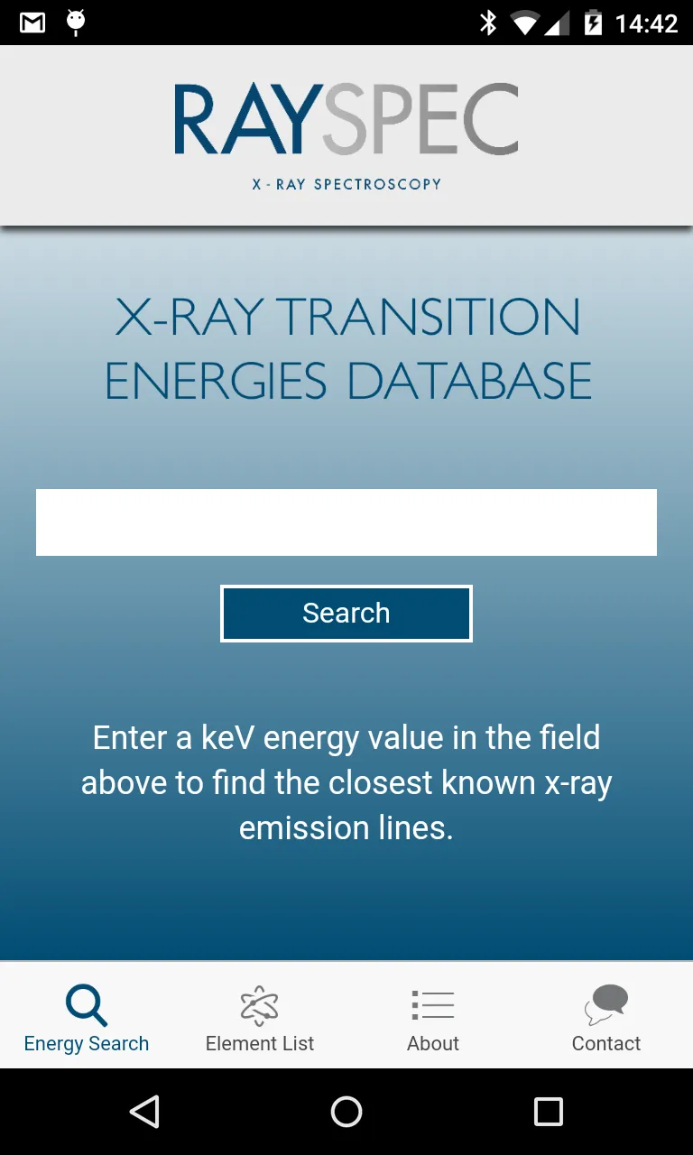 RaySpec X-ray Trans Energies | Indus Appstore | Screenshot