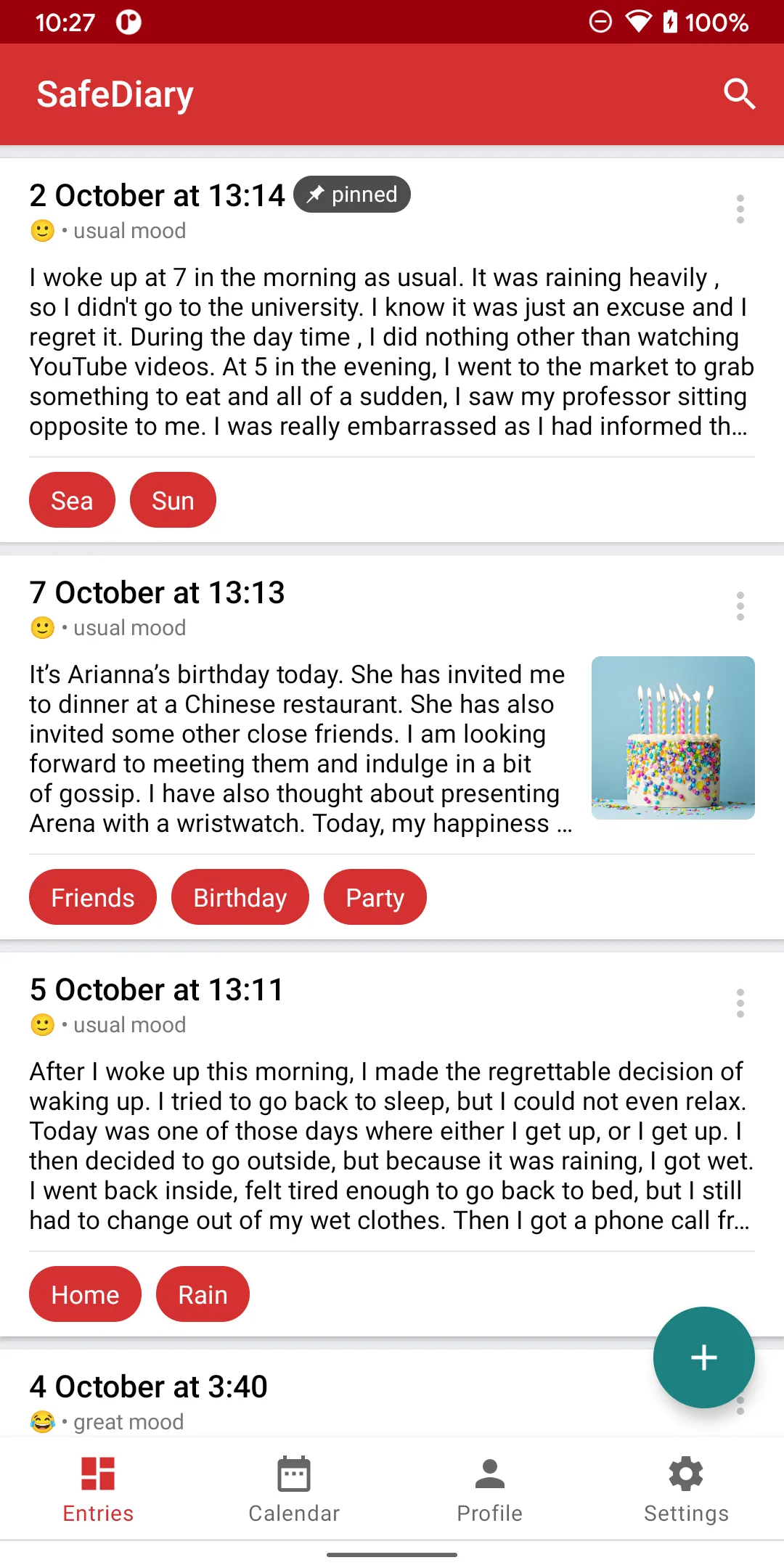 Diary with lock | Indus Appstore | Screenshot