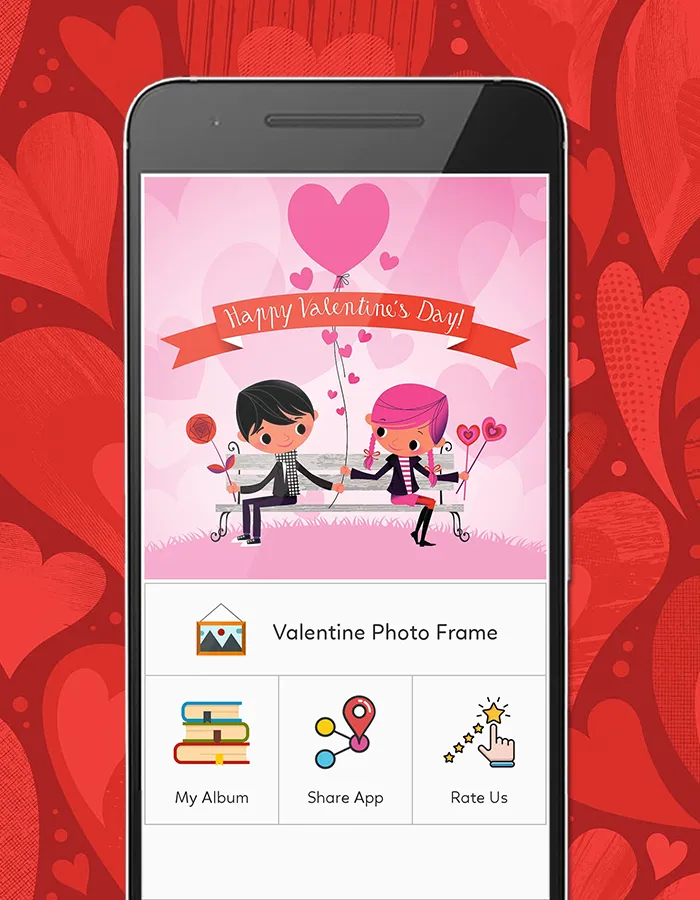 Valentine Day Photo Frame | Indus Appstore | Screenshot