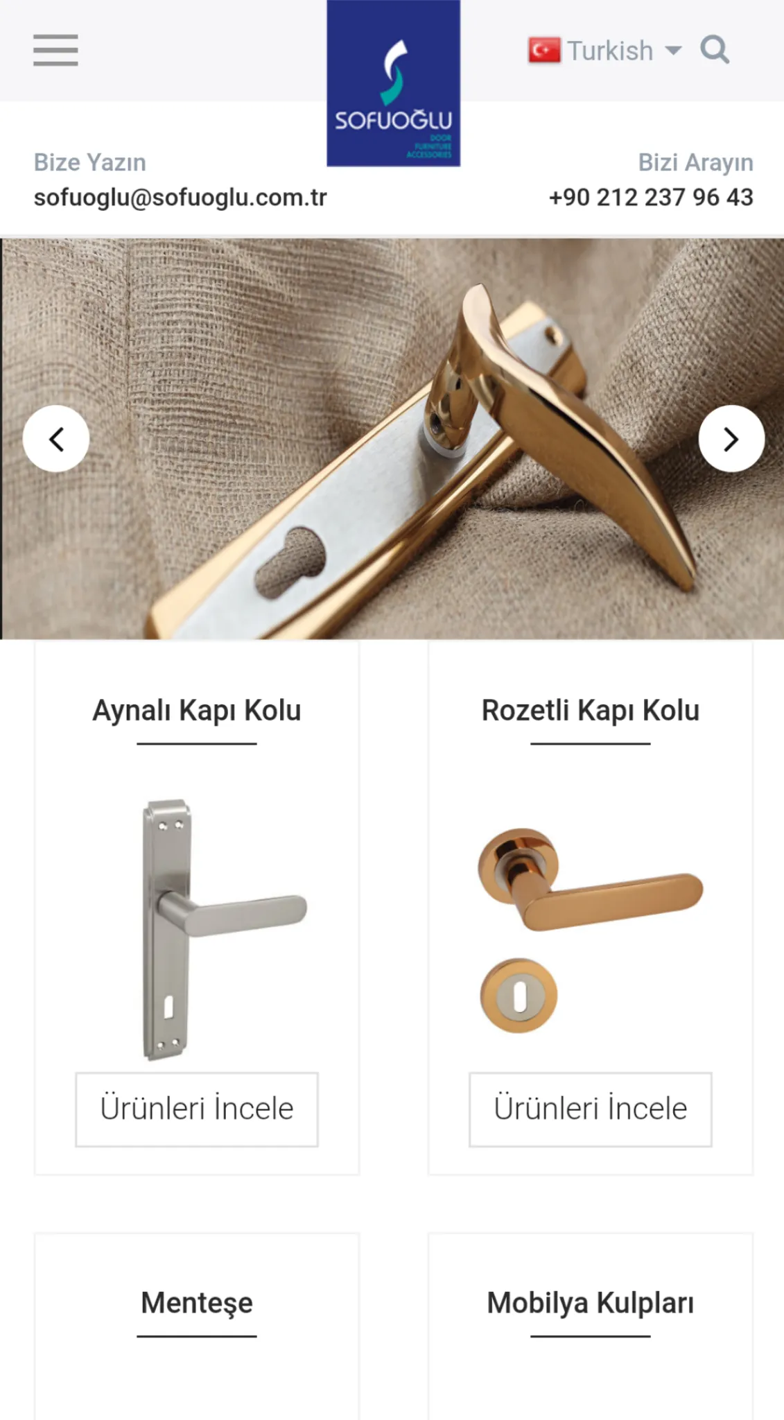 Sofuoğlu Metal Kapı kolu Mente | Indus Appstore | Screenshot