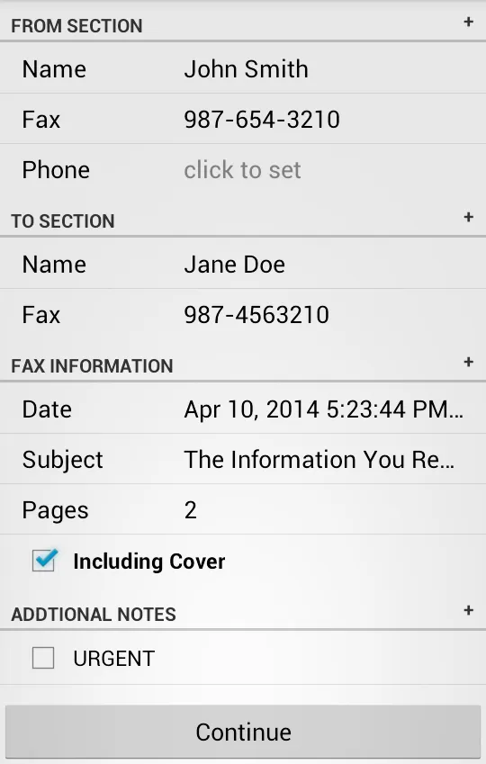 FaxCover Fax Cover Sheets | Indus Appstore | Screenshot