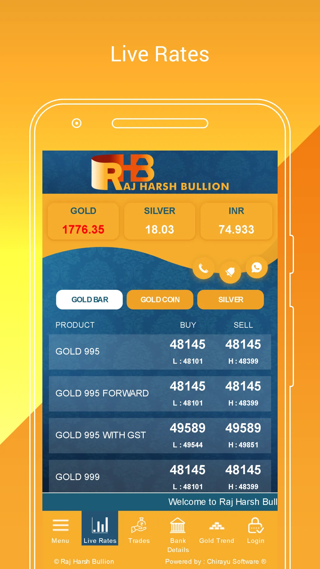 Raj Harsh Bullion | Indus Appstore | Screenshot