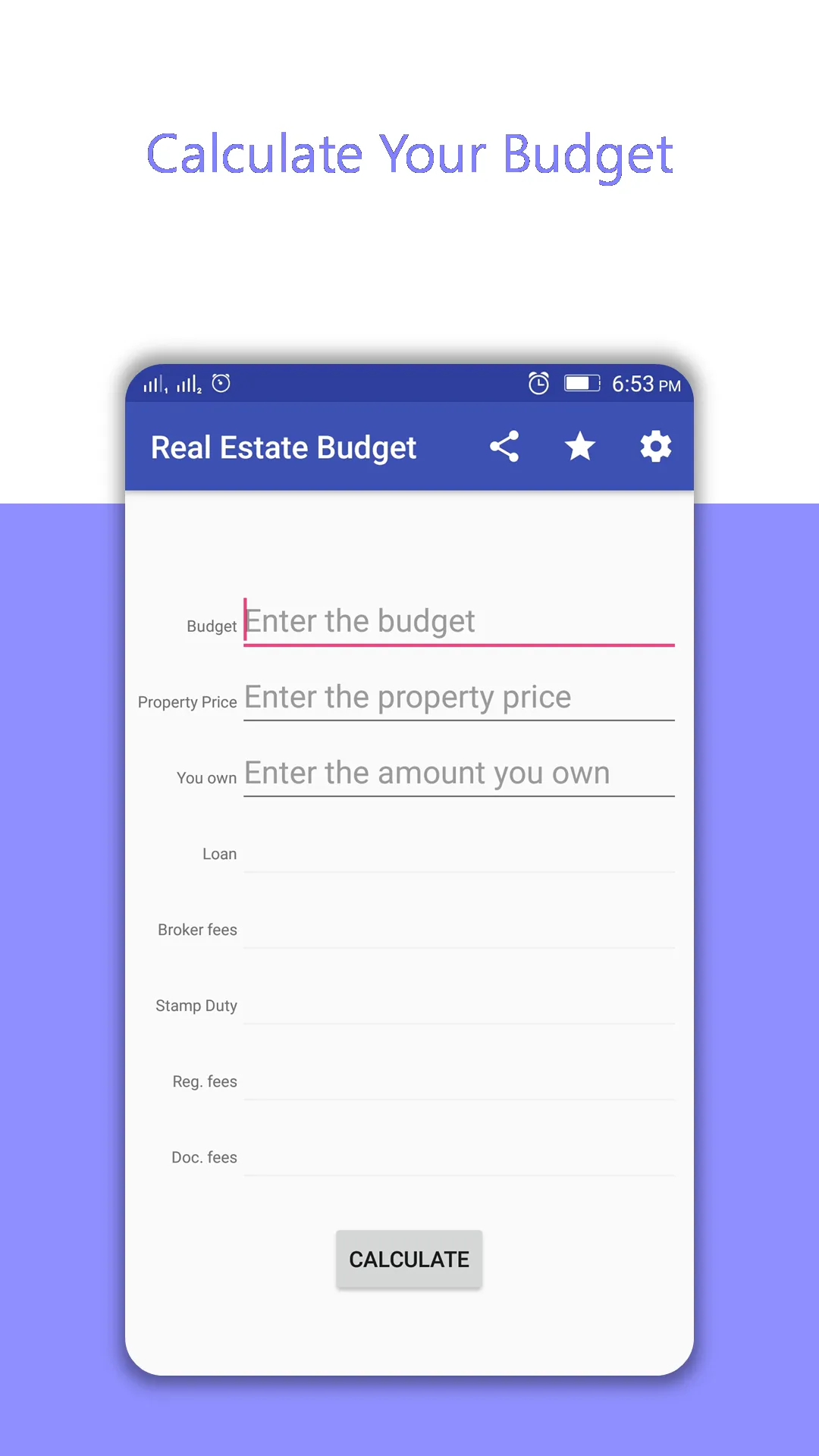 Real Estate Budget | Indus Appstore | Screenshot