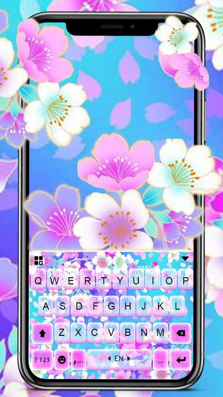 Bright Flowers 2 Keyboard Back | Indus Appstore | Screenshot