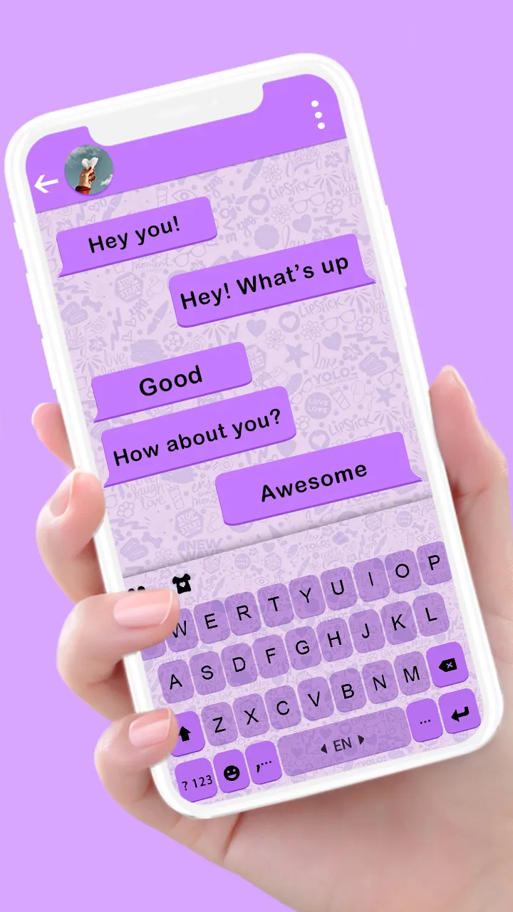 Simple Purple SMS Theme | Indus Appstore | Screenshot