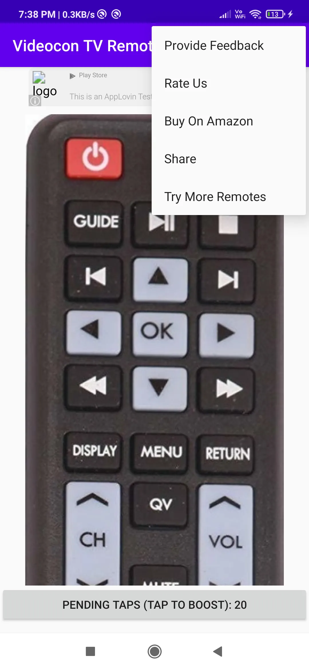 Videocon Tv Remote | Indus Appstore | Screenshot