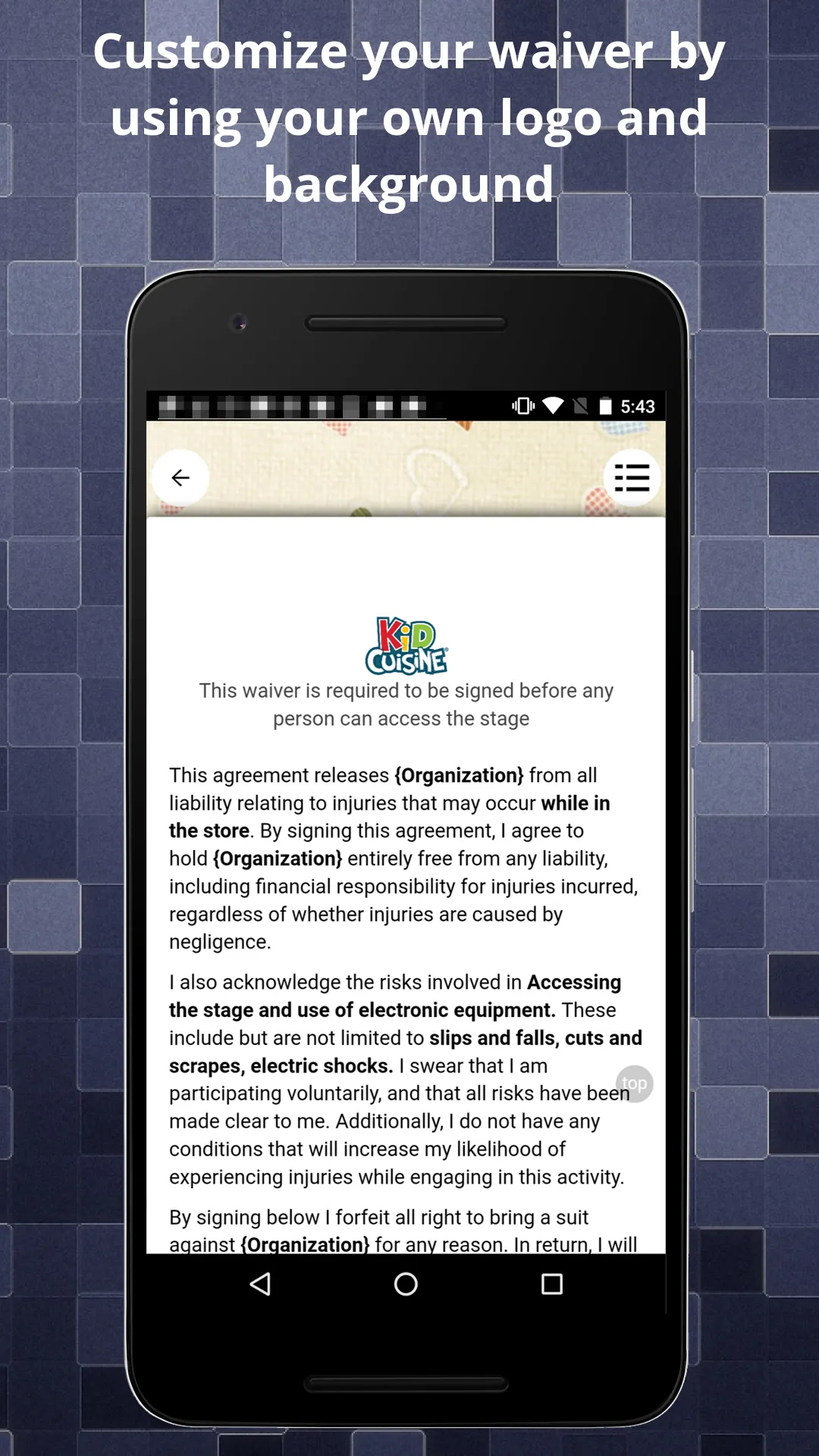 Waiver Electronic | Indus Appstore | Screenshot