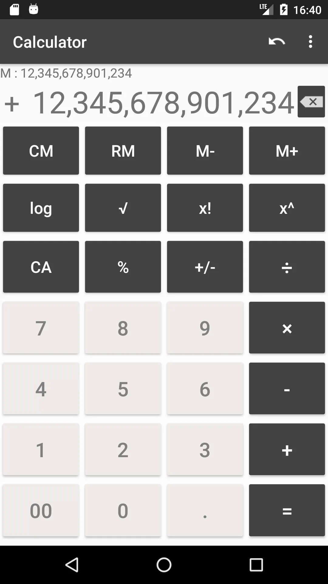 Calculator with many digit (Lo | Indus Appstore | Screenshot