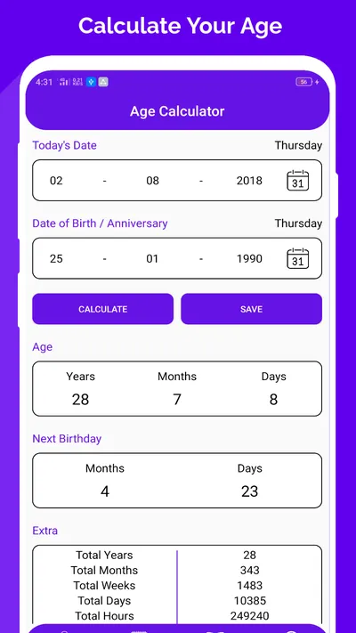 Age Calculator & Date of Birth | Indus Appstore | Screenshot