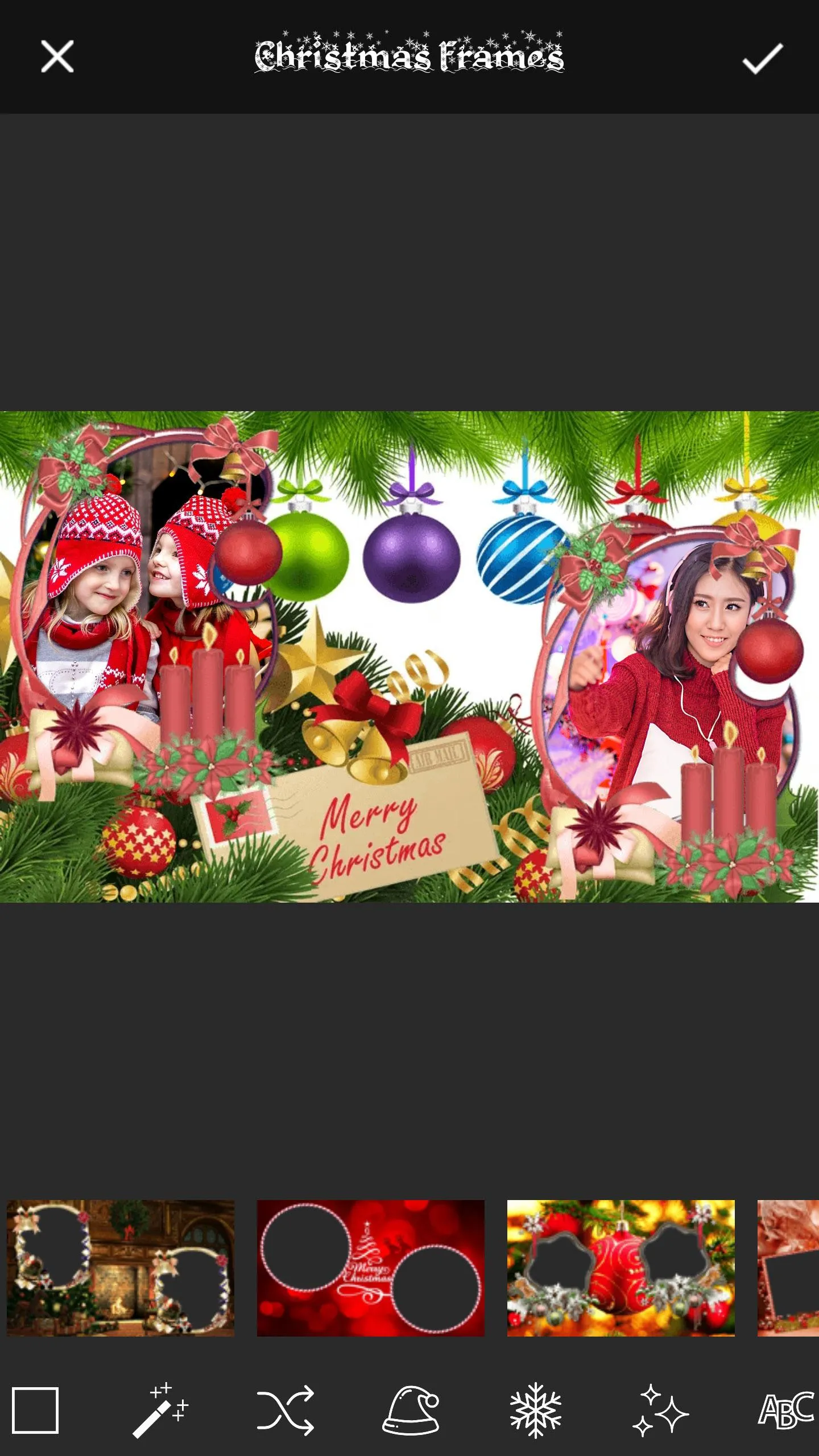 Christmas Dual Photo Frames | Indus Appstore | Screenshot