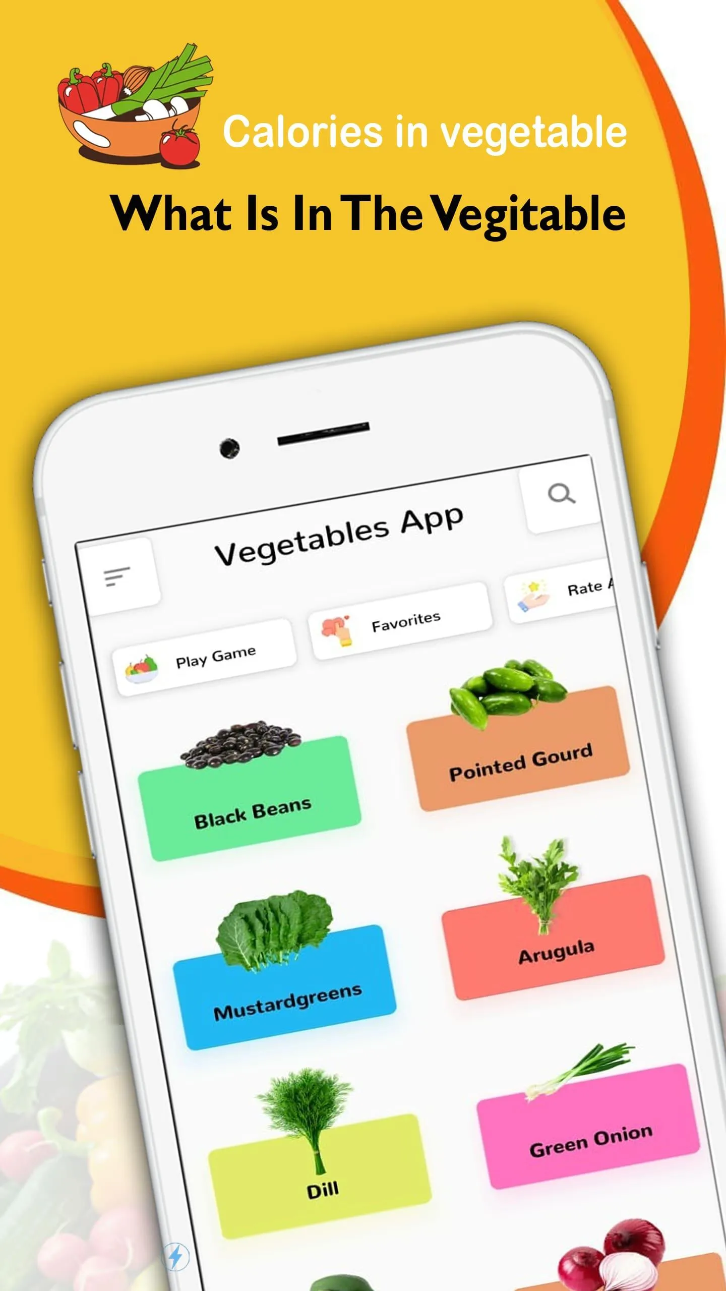 Calories in Vegetables | Indus Appstore | Screenshot