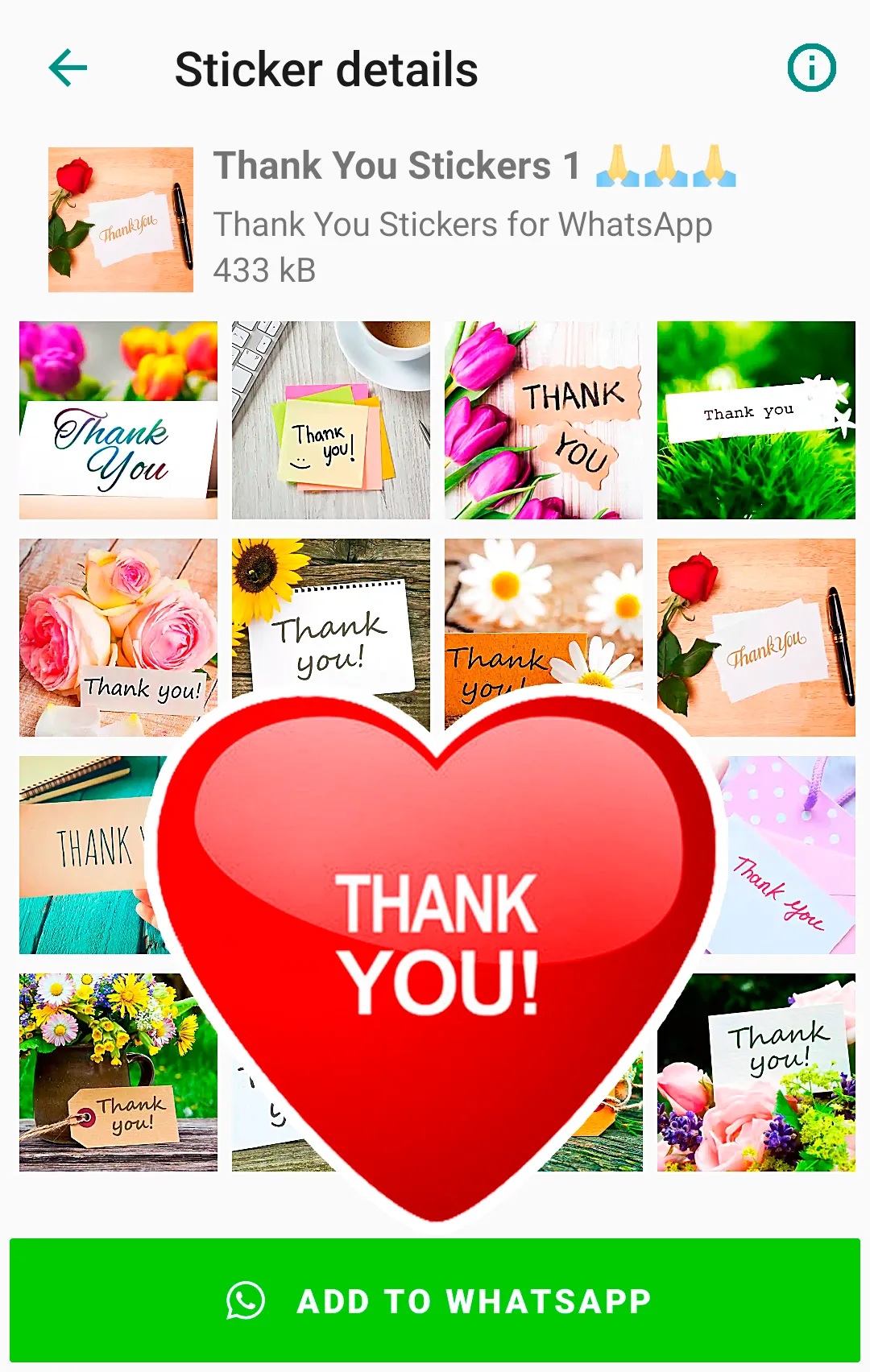 Thank You Sticker for WhatsApp | Indus Appstore | Screenshot