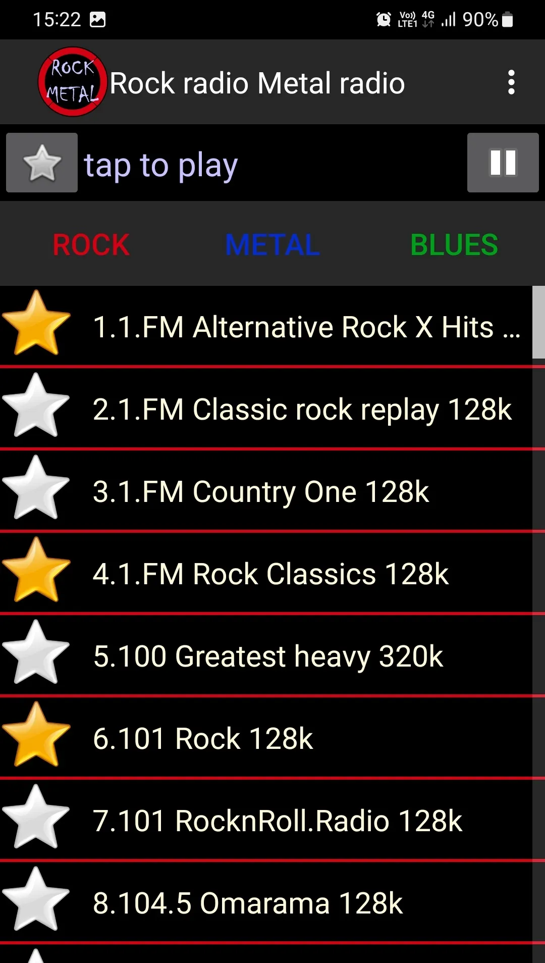 Rock + Metal radio | Indus Appstore | Screenshot