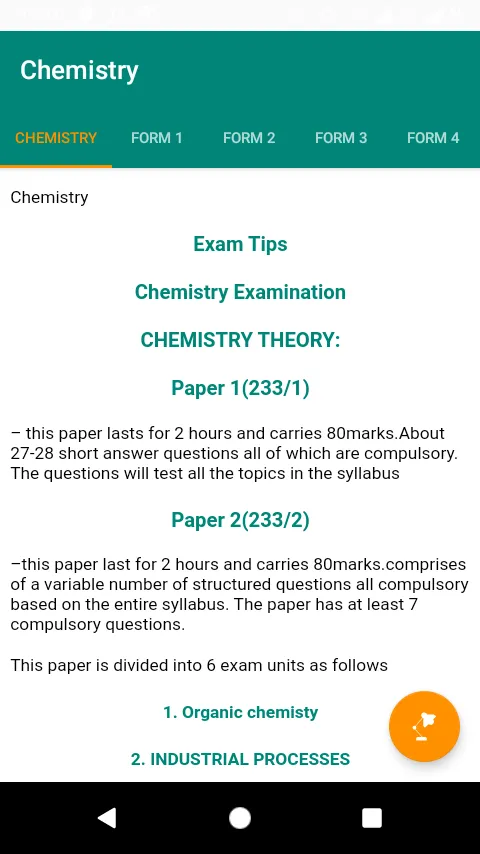 Chemistry Notes&Papers Form1-4 | Indus Appstore | Screenshot