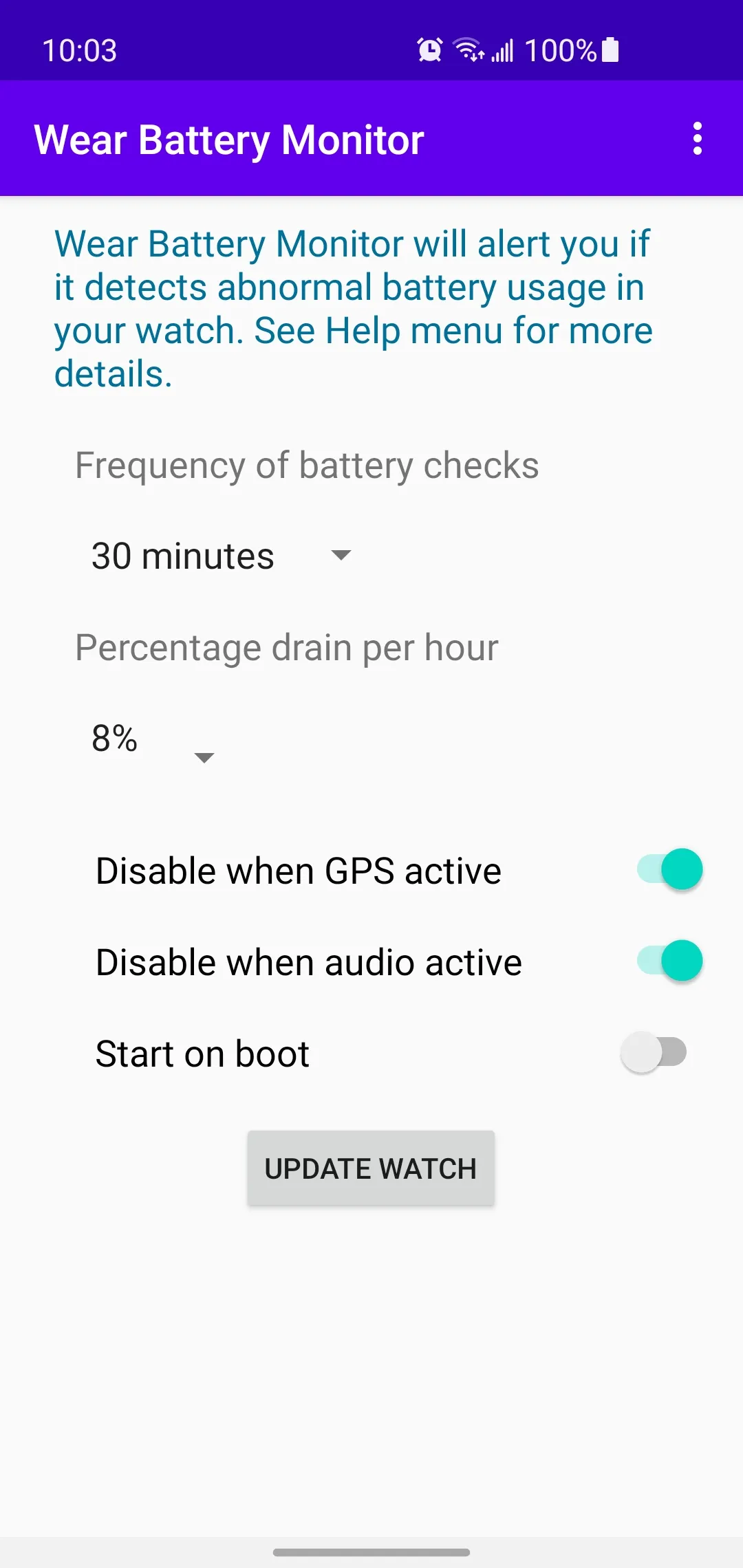 Wear Battery Monitor | Indus Appstore | Screenshot