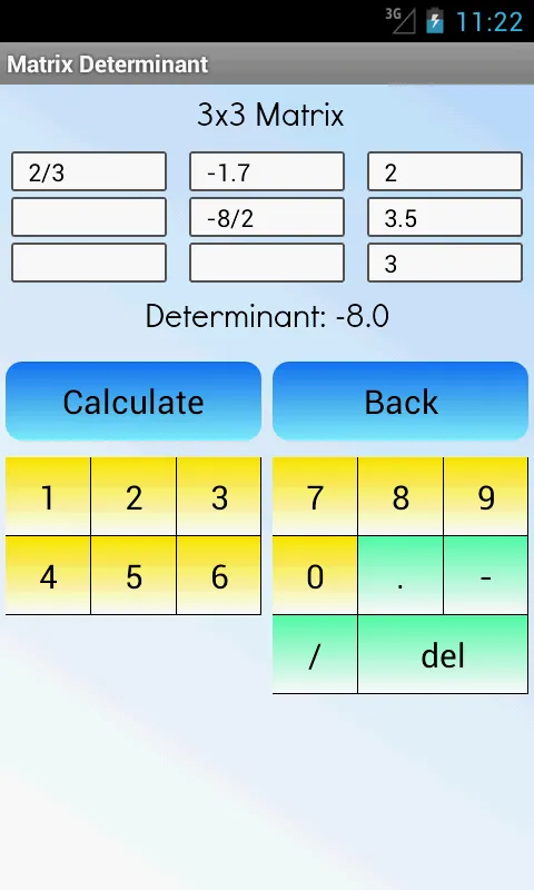 Matrix Determinant Calculator | Indus Appstore | Screenshot