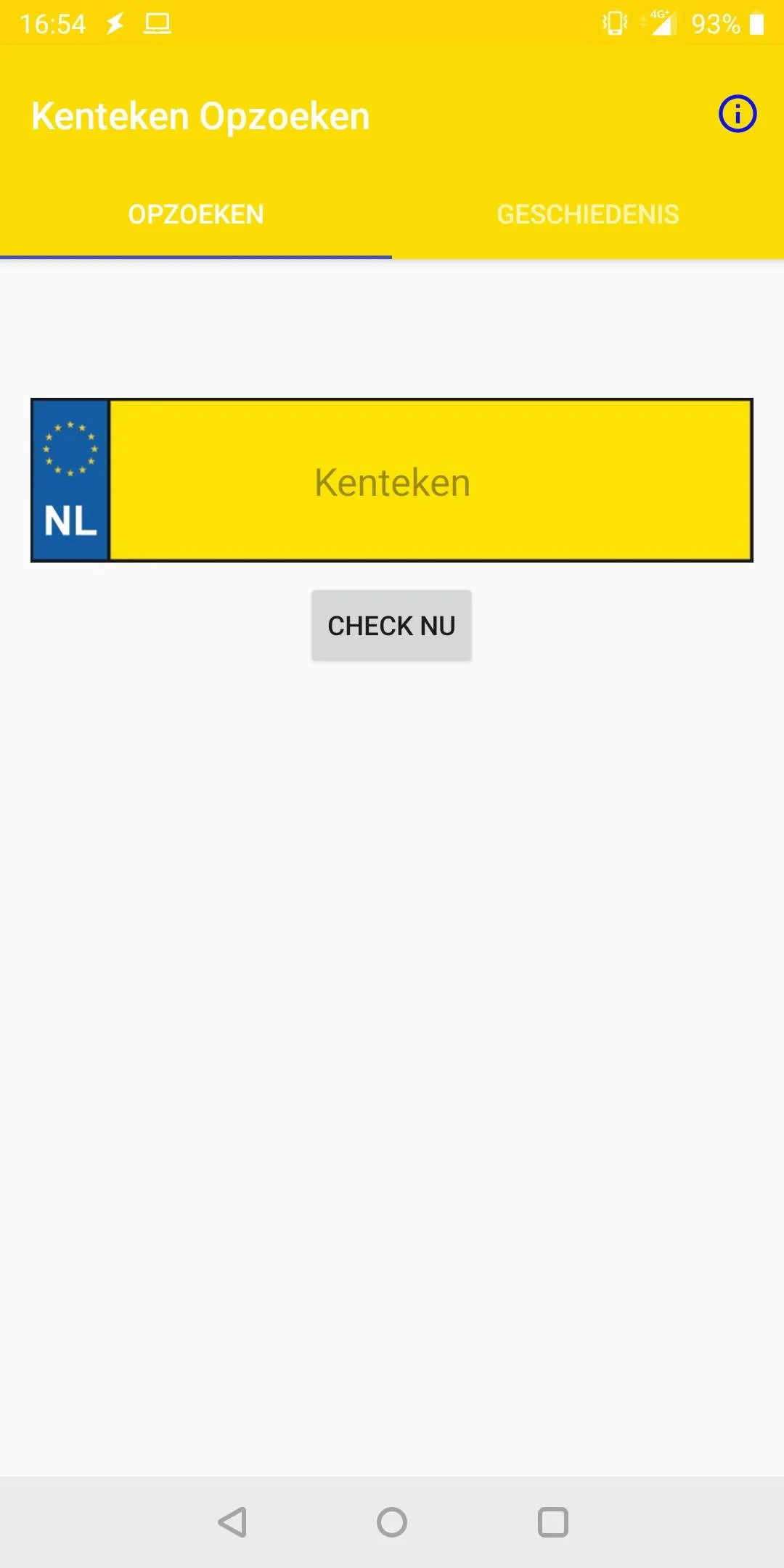 Kenteken Opzoeken RDW Info | Indus Appstore | Screenshot