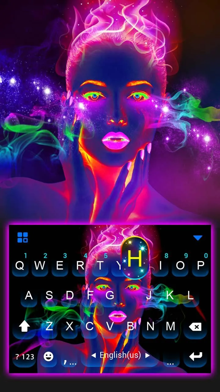 Neon Makeup Keyboard Theme | Indus Appstore | Screenshot