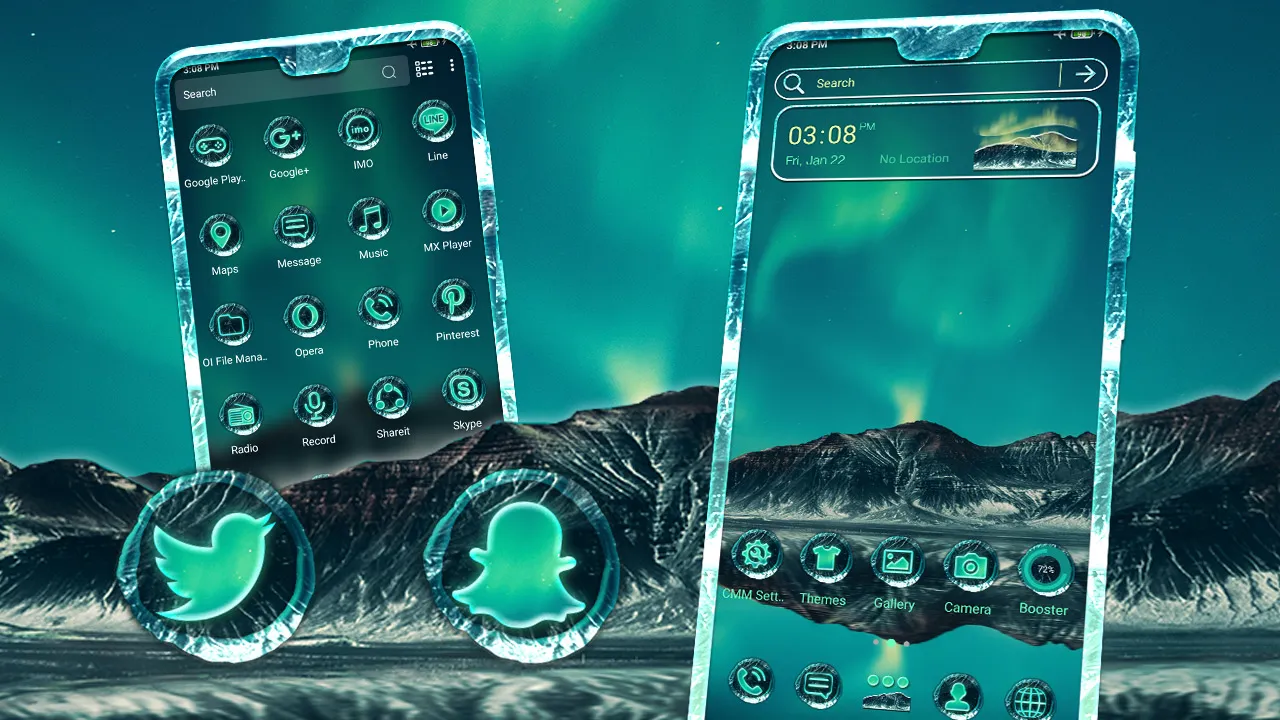 Aurora Lights Theme | Indus Appstore | Screenshot