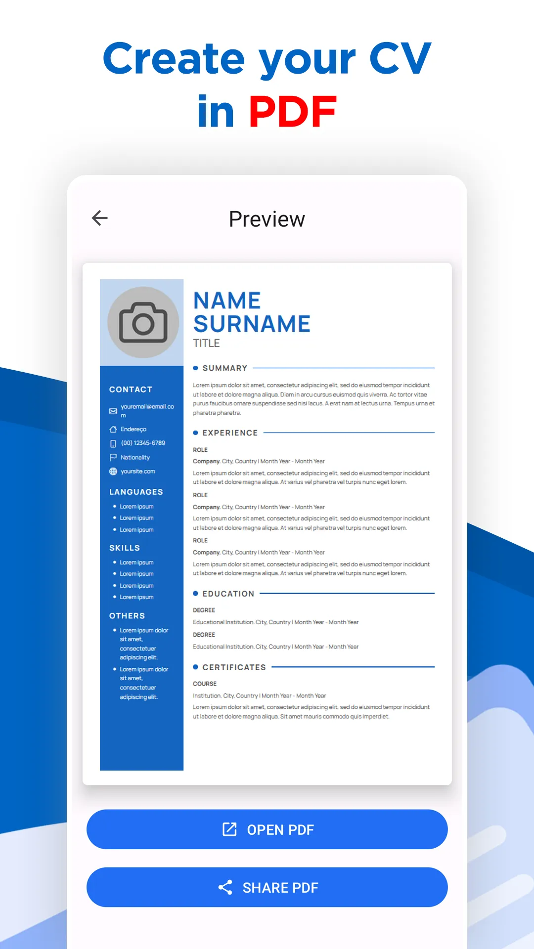 AI Resume Builder CV Maker PDF | Indus Appstore | Screenshot