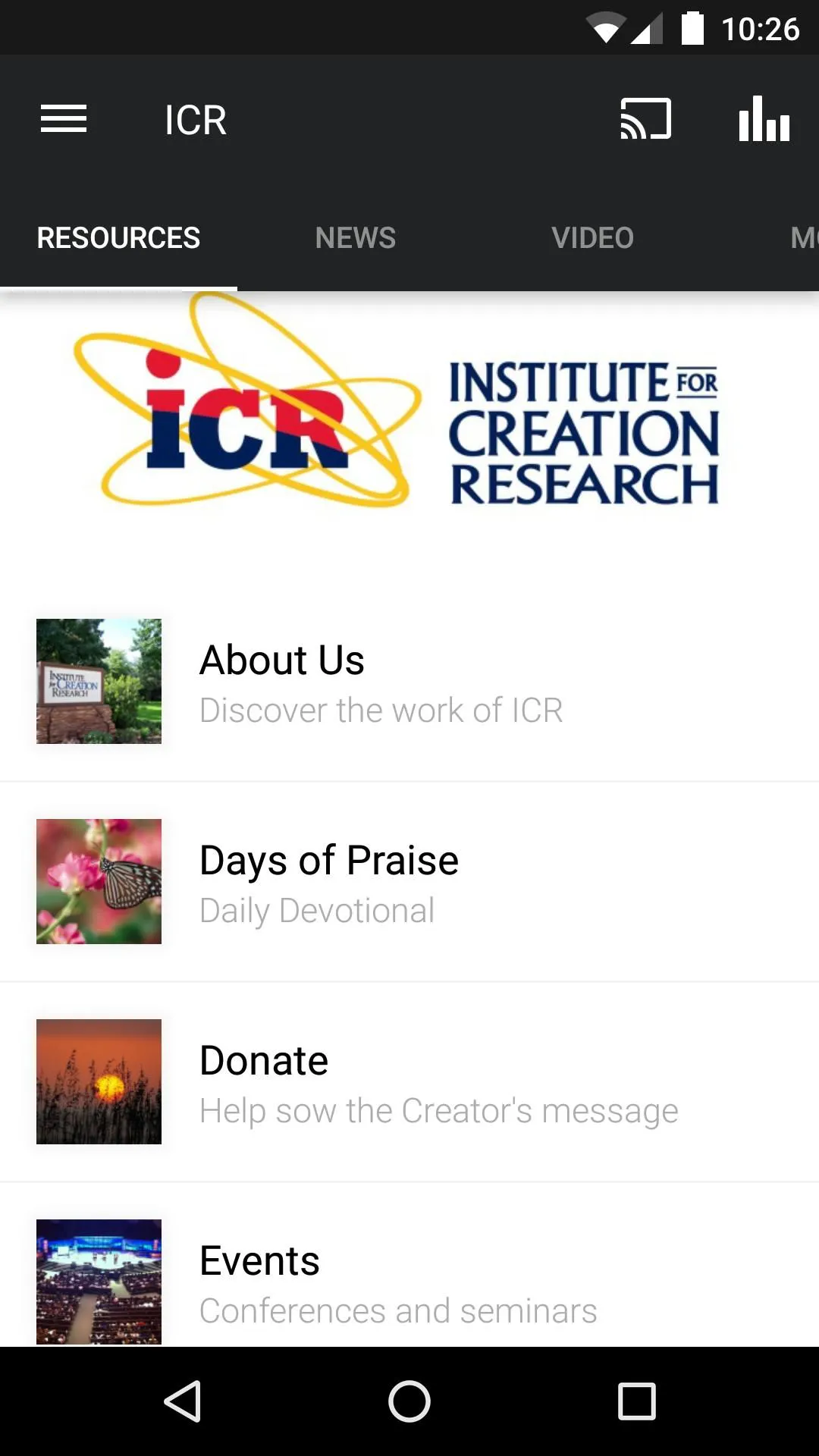 Creation Science Update | Indus Appstore | Screenshot