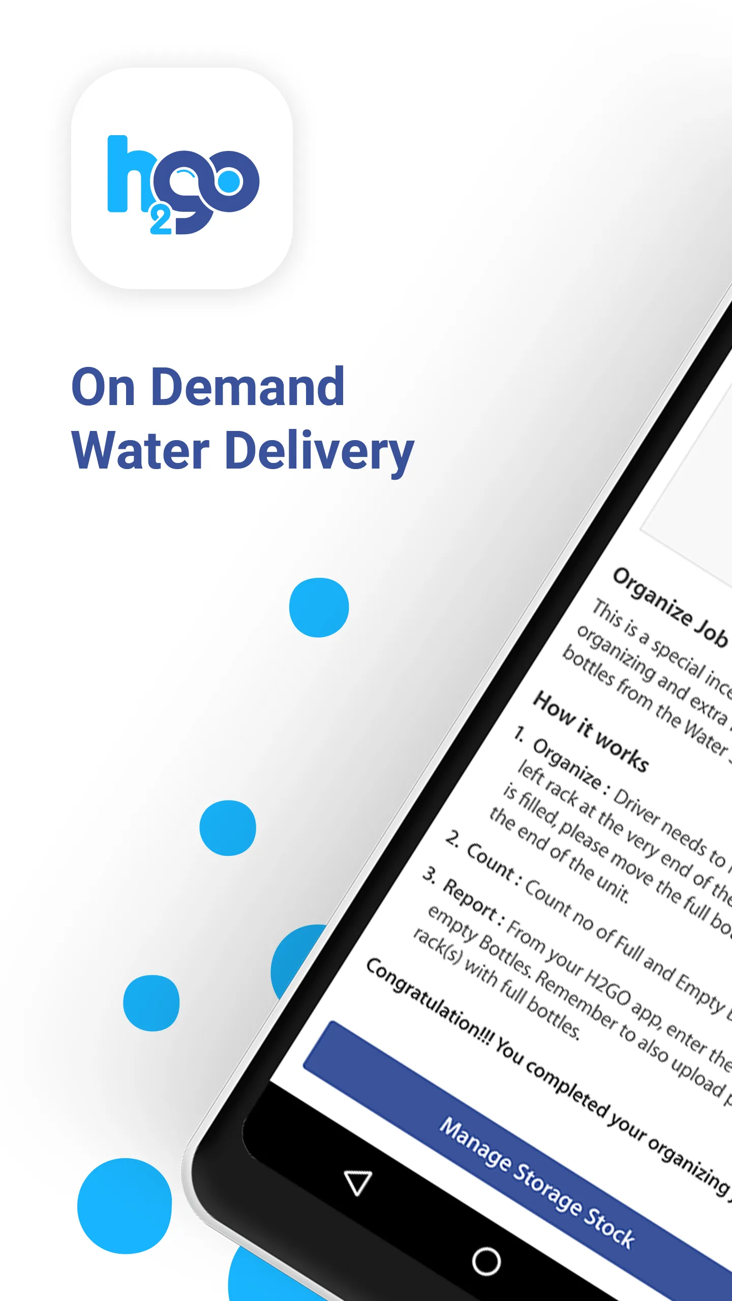 h2go  On demand water delivery | Indus Appstore | Screenshot