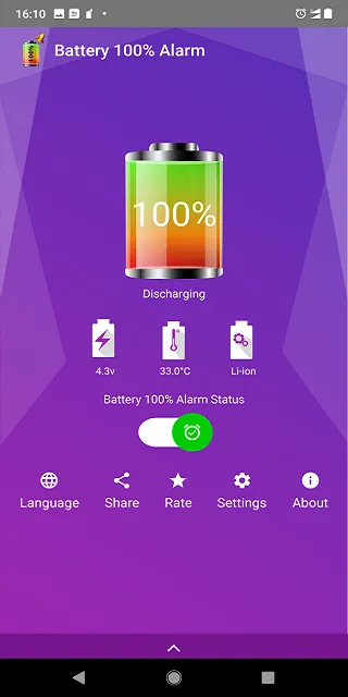 Battery 100% Alarm | Indus Appstore | Screenshot