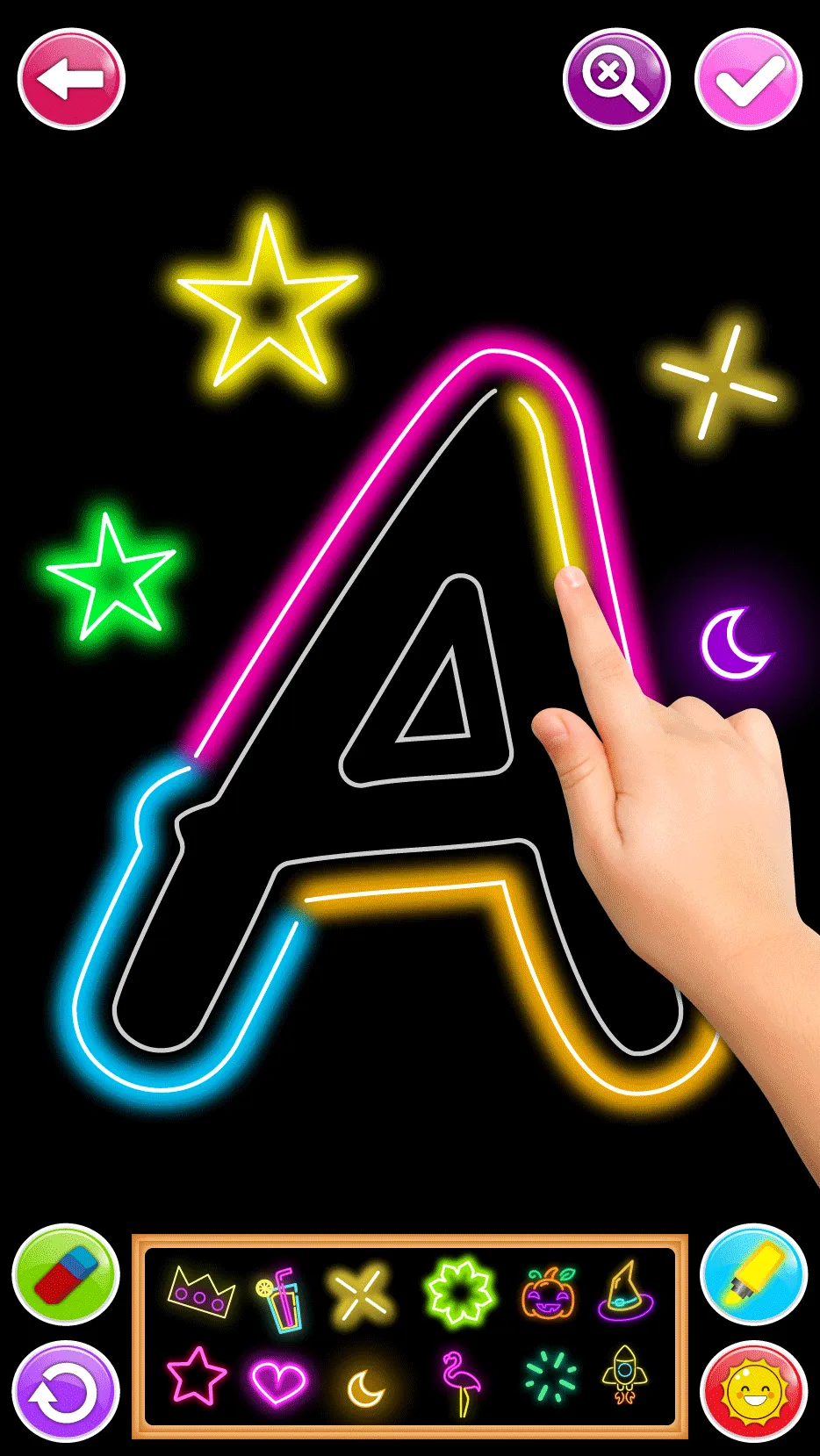 Learn To Draw Glow Numbers | Indus Appstore | Screenshot