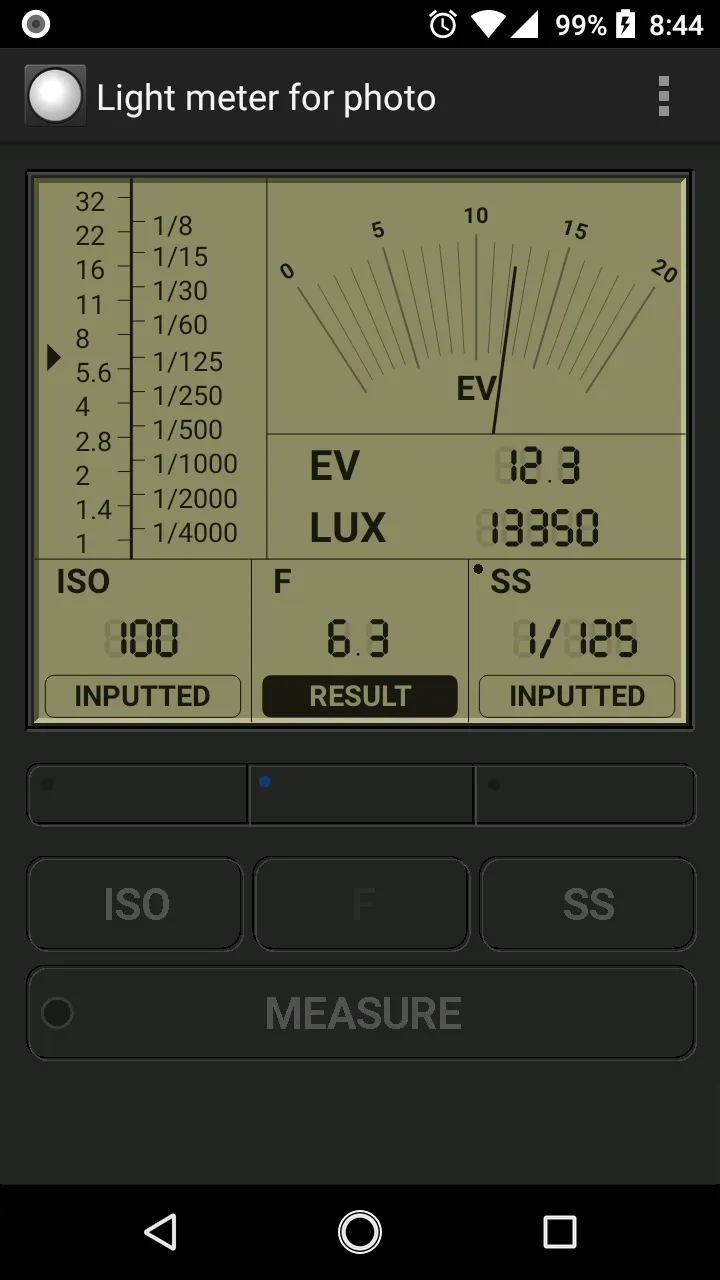Light meter for photography | Indus Appstore | Screenshot