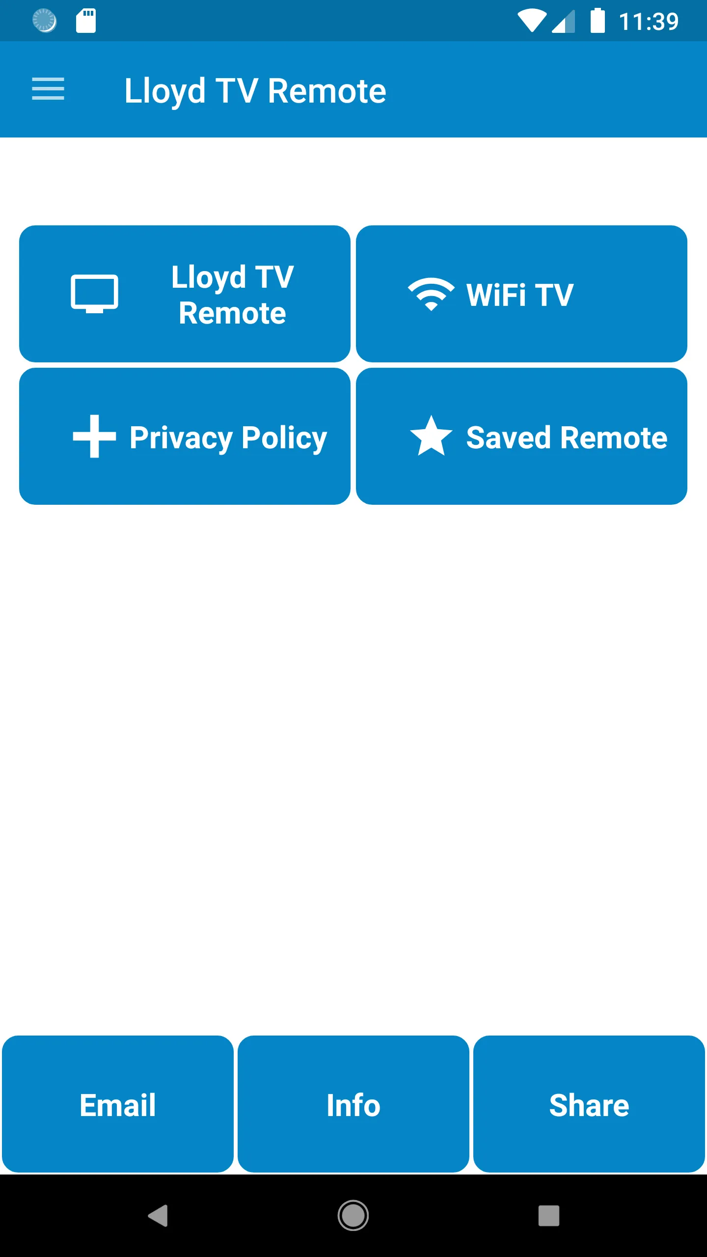 Lloyd TV Remote Control | Indus Appstore | Screenshot