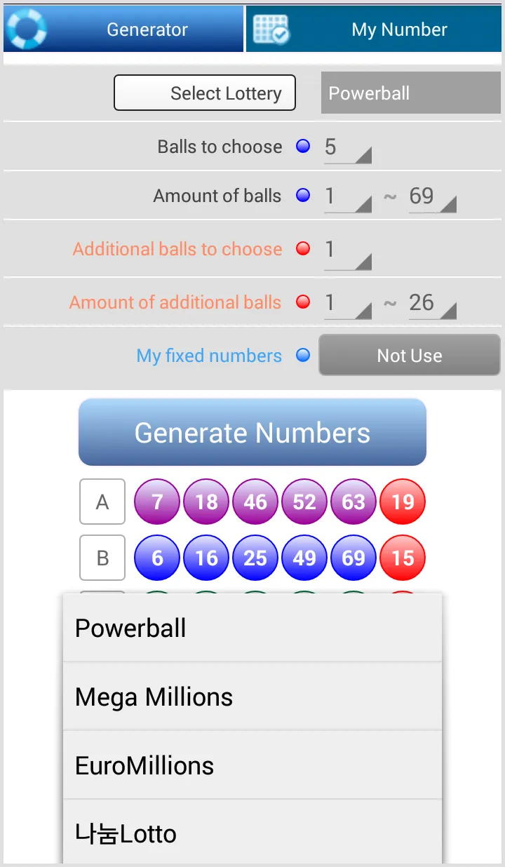 Multi Lotto Generator | Indus Appstore | Screenshot