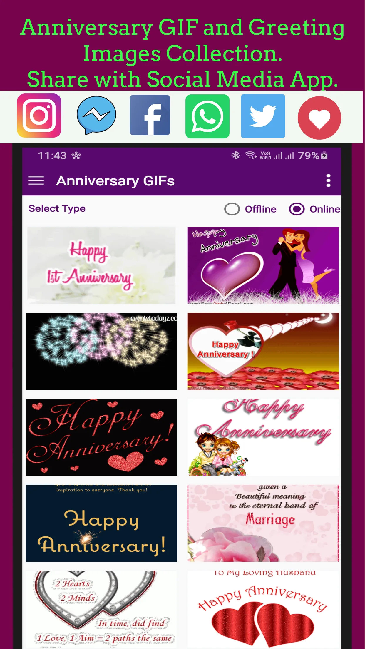 Anniversary Greeting GIF | Indus Appstore | Screenshot