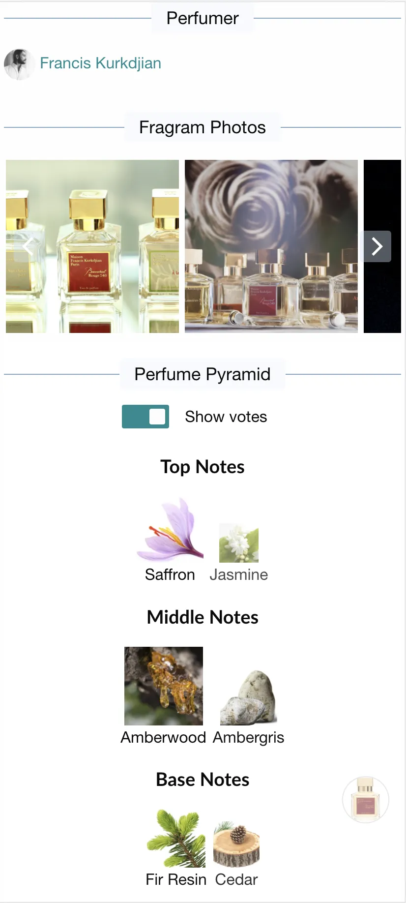 Fragrantica Perfumes | Indus Appstore | Screenshot