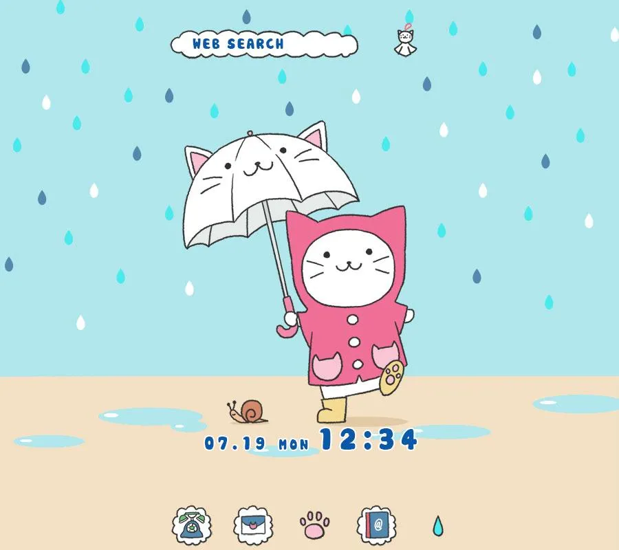 Kitty on a Rainy Day  Theme | Indus Appstore | Screenshot