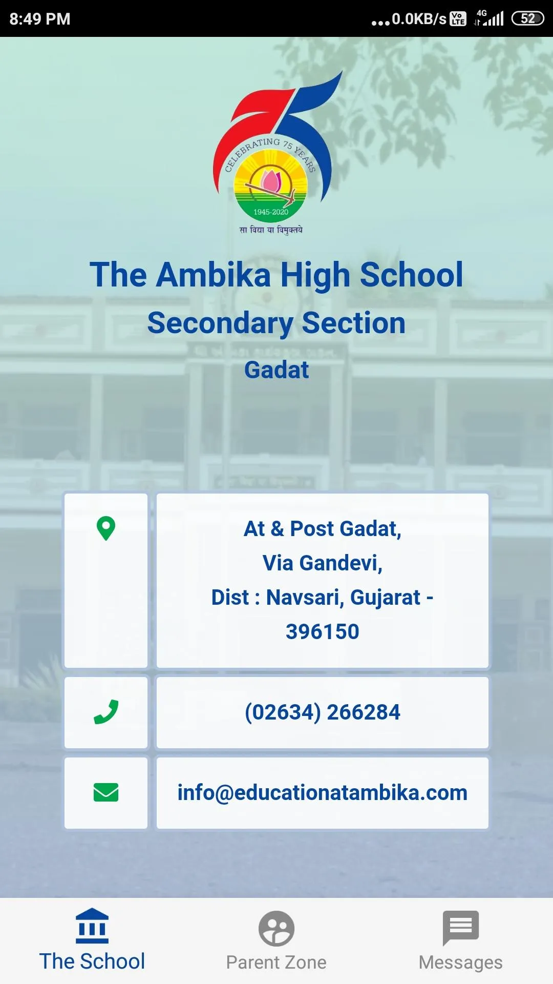 The Ambika Secondary School | Indus Appstore | Screenshot